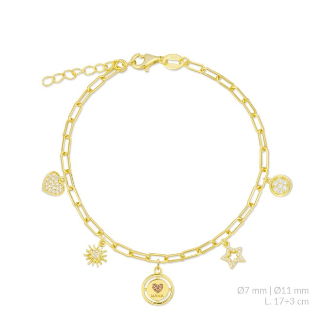 Pulsera de Plata de Ley con circonitas